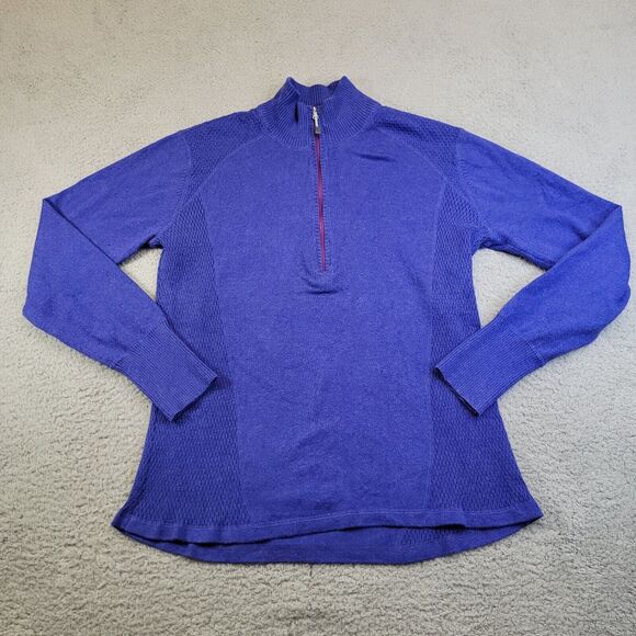 Vintage Eddie Bauer Sweater‎ Women's Large Purple Pullover Soft Knit Lightweight - Picture 1 of 10